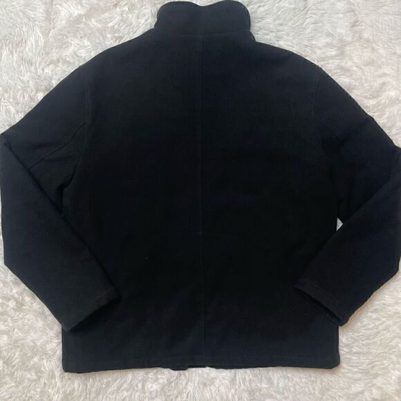 Levis Vintage Trucker Jacket Fleece Men Large Black Mock Neck Full Zip Snap Butt - Picture 13 of 13